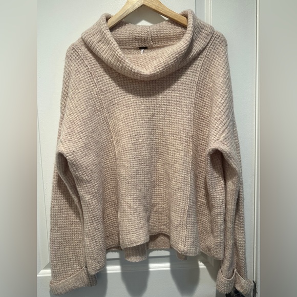 Free People waffle cow neck sweater - Picture 5 of 7